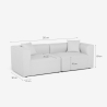 Canapé 3 places modulable moderne en tissu Neko 