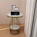 Petite table basse ronde en métal noir doré marbre 45x63cm Neep L Catalogue