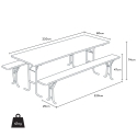 Table de brasserie + 2 bancs pliant en bois jardin festival 220x80 Choix