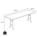 Stock de 10 tables en bois pour set brasserie 220x80 fêtes et jardin Catalogue