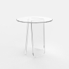 Table basse transparente ronde 45cm design moderne Bridget Vente
