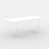 Table de salle à manger transparente 140x80cm design moderne Faust Vente