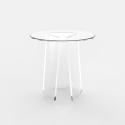 Table basse transparente ronde 45cm design moderne Bridget Offre