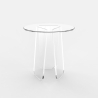 Table basse transparente ronde 45cm design moderne Bridget Offre