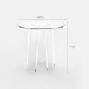 Table basse transparente ronde 45cm design moderne Bridget Remises