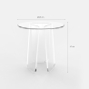 Table basse transparente ronde 45cm design moderne Bridget Remises