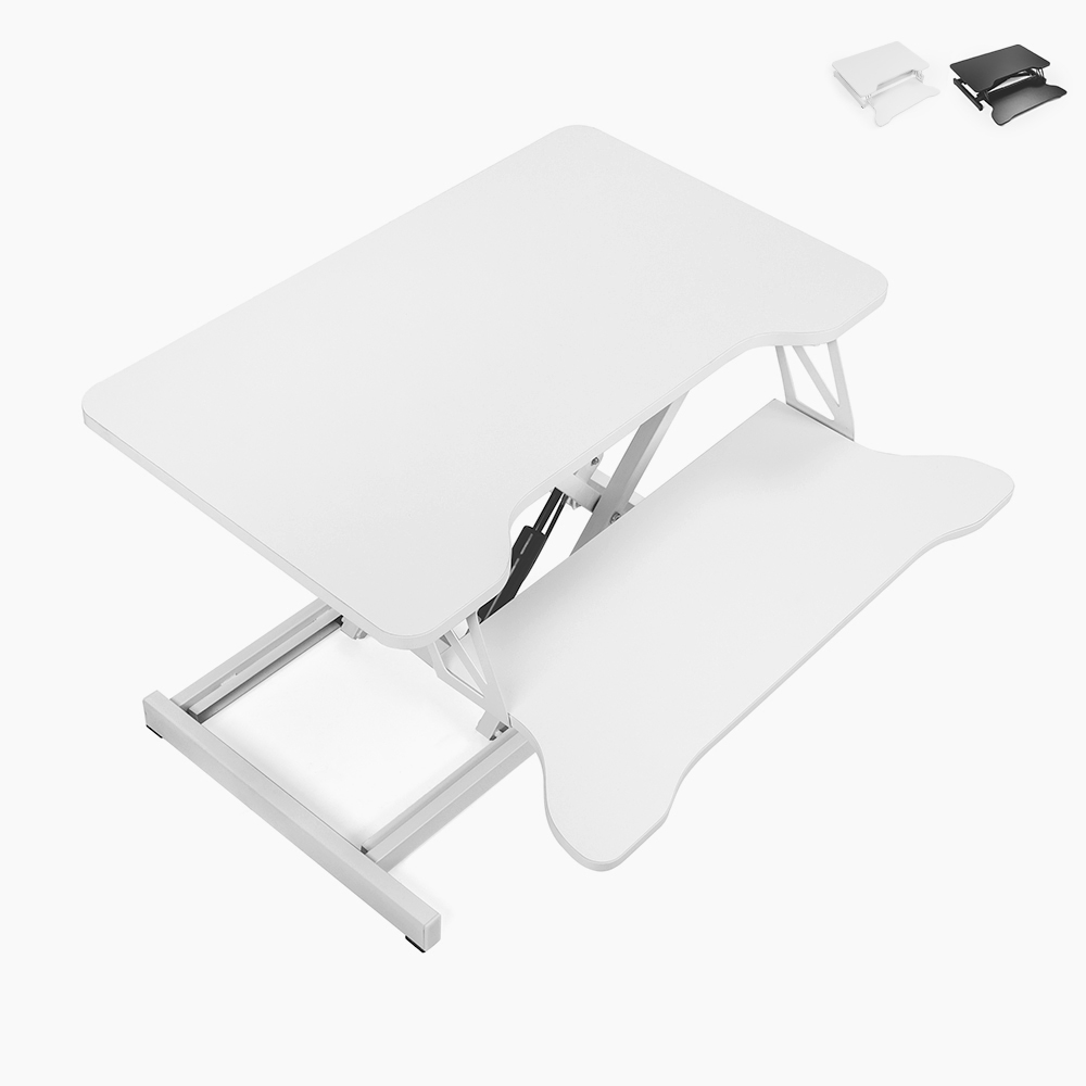 Support de bureau moniteur PC réglable en hauteur blanc noir Jallo