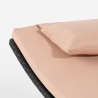 Chaise longue pliable en rotin avec coussin Tenerife Réductions