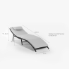 Chaise longue pliable en rotin avec coussin Tenerife Prix