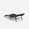 Lot de 2 chaises longues en rotin avec table pliante Lanzarote 