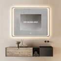 Miroir salle de bain rectangulaire 130x80cm rétroéclairé LED Morgen XL Réductions