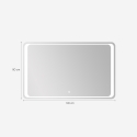 Miroir salle de bain rectangulaire 130x80cm rétroéclairé LED Morgen XL Choix