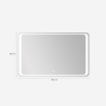 Miroir salle de bain rectangulaire 130x80cm rétroéclairé LED Morgen XL Choix