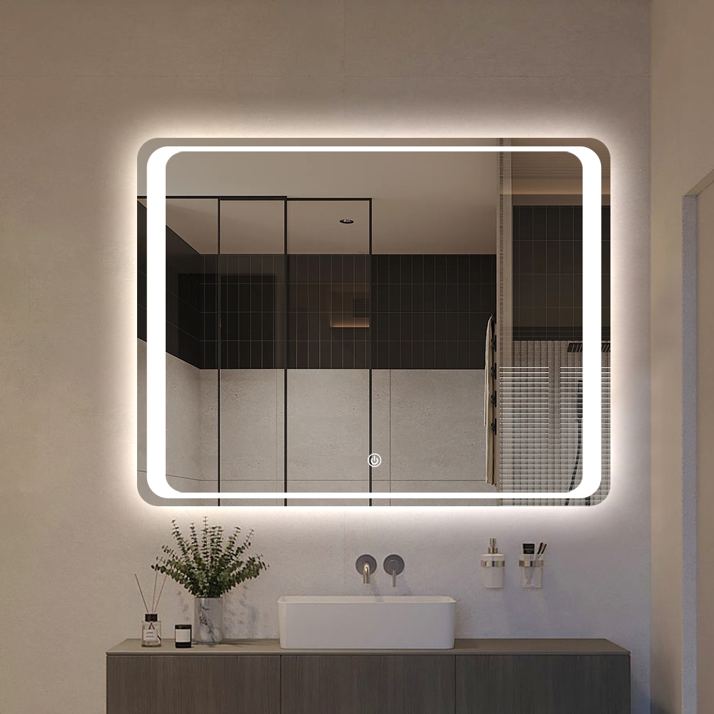 Miroir de salle de bain LED rectangulaire 70x90cm Morgen L Promotion