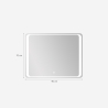 Miroir de salle de bain LED rectangulaire 70x90cm Morgen L Choix