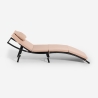 Chaise longue pliable en rotin avec coussin Tenerife Remises