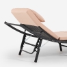 Chaise longue pliable en rotin avec coussin Tenerife Catalogue