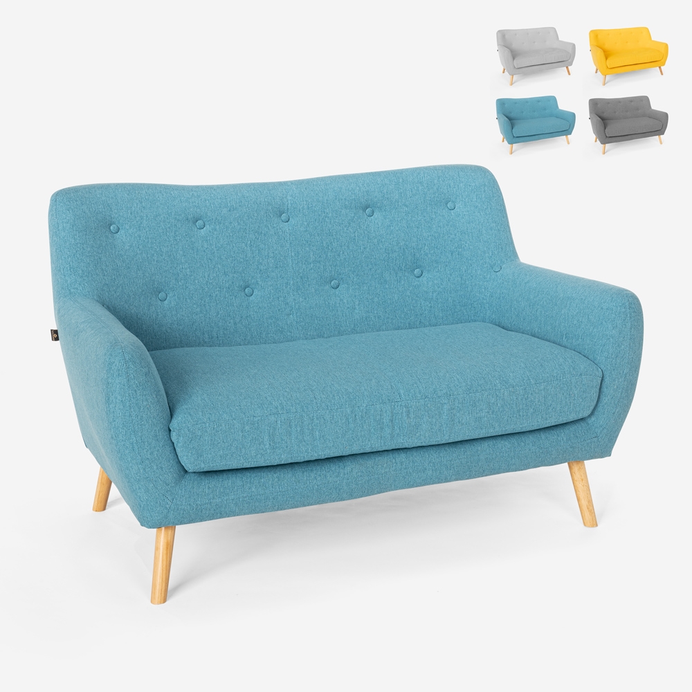 Canapé 2 places en tissu style scandinave confortable moderne Irvine