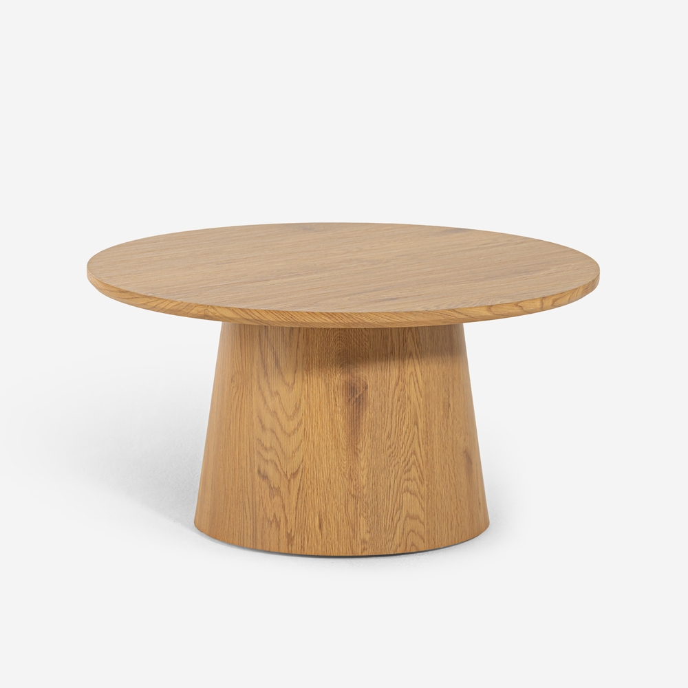 Table basse ronde en bois de 80 cm pour salon Nauru Promotion Table basse ronde en bois de 80 cm pour salon Nauru Promotion