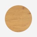 Table basse ronde en bois de 80 cm pour salon Nauru Remises