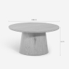Table basse ronde en bois de 80 cm pour salon Nauru Réductions