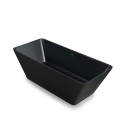 Baignoire autoportante noire design cannelée 170x75cm Arkoi Dark Vente