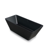 Baignoire autoportante noire design cannelée 170x75cm Arkoi Dark Vente