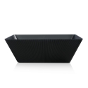 Baignoire autoportante noire design cannelée 170x75cm Arkoi Dark Offre