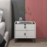 Table de chevet connectée charge sans fil USB Bluetooth 2 tiroirs Luk Vente
