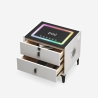Table de chevet connectée charge sans fil USB Bluetooth 2 tiroirs Luk Offre