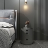 Table de chevet moderne ronde charge sans fil LED 2 tiroirs Moho Vente