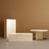 Table basse design contemporain effet marbre 90x50x28cm Mahner Catalogue