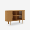Buffet vintage 2 portes coulissantes en bois 120cm pour salon Ambis Réductions