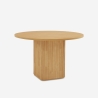 Table basse ronde en bois noir de 120 cm pour la cuisine et le salon Tiwit Réductions