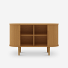 Buffet vintage 2 portes coulissantes en bois 120cm pour salon Ambis Choix