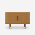 Buffet vintage 2 portes coulissantes en bois 120cm pour salon Ambis Catalogue