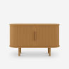 Buffet vintage 2 portes coulissantes en bois 120cm pour salon Ambis Catalogue