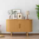 Buffet vintage 2 portes coulissantes en bois 120cm pour salon Ambis Offre