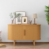 Buffet vintage 2 portes coulissantes en bois 120cm pour salon Ambis Offre