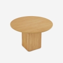 Table basse ronde en bois noir de 120 cm pour la cuisine et le salon Tiwit Catalogue