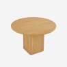 Table basse ronde en bois noir de 120 cm pour la cuisine et le salon Tiwit Catalogue