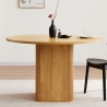 Table basse ronde en bois noir de 120 cm pour la cuisine et le salon Tiwit Offre