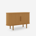 Buffet vintage 2 portes coulissantes en bois 120cm pour salon Ambis Modèle