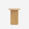 Table basse ronde de salon 45x55cm en bois cannelé noir Quid Catalogue
