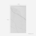 Receveur de douche extra-plat 120x80cm en résine effet marbre Stone MM Catalogue
