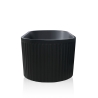 Baignoire autoportante noire mate 170x80cm nervurée Kimolos Dark Remises