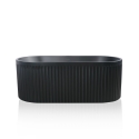 Baignoire autoportante noire mate 170x80cm nervurée Kimolos Dark Offre