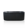 Baignoire autoportante noire mate 170x80cm nervurée Kimolos Dark Offre