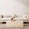 Table basse design contemporain effet marbre 90x50x28cm Mahner Vente