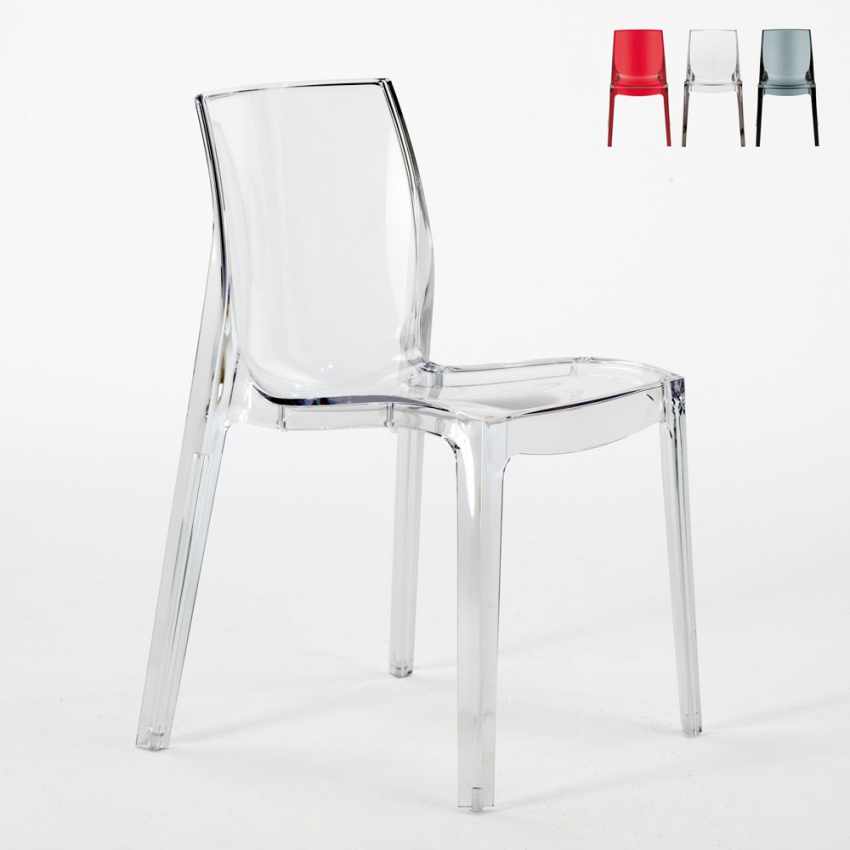 Chaise transparent Salle à Manger bar Femme Fatale Grand Soleil Design en polycarbonate Promotion Chaise transparent Salle à Manger bar Femme Fatale Grand Soleil Design en polycarbonate Promotion